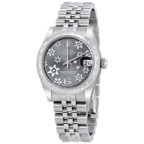 rolex womens oyster flowers diamonds